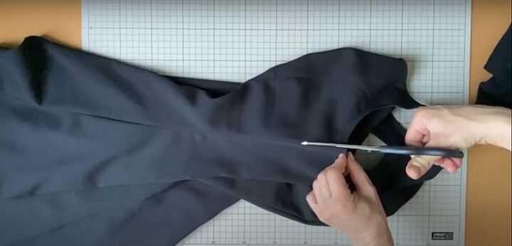 can t zip up here s how to upsize a dress in 4 simple steps, Cutting the side seams of the dress