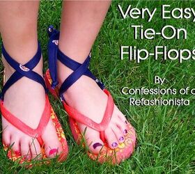 very easy diy tie on flip flops