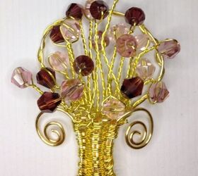 wire beaded flower basket