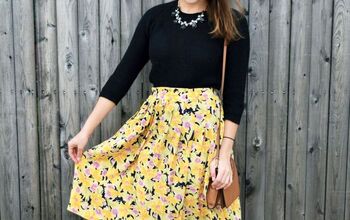 Re-sizing Thrifted Finds in 5 Minutes: Skirt Refashion & Tutorial - On