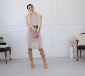 how to style one cream dress eight ways, Easy spring dress style