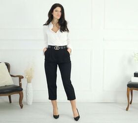 1 pair of black pants styled 5 ways, Style black trousers