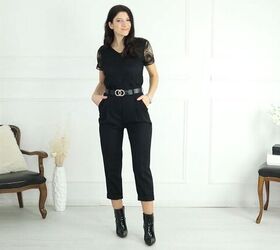 1 pair of black pants styled 5 ways, Styling black trousers
