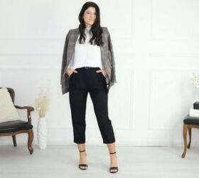 1 pair of black pants styled 5 ways, How to style black trousers