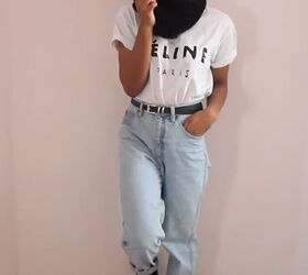 how to style mom jeans, Basic mom jeans style
