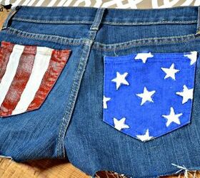 make your own red white and blue jean shorts