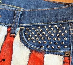 make your own red white and blue jean shorts
