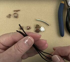 barrel knot and button bracelet tutorial, Leather button bracelet