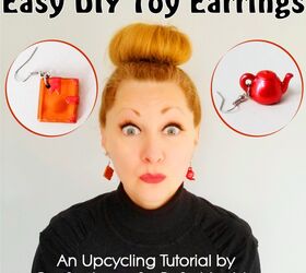 easy upcycled toy earrings diy