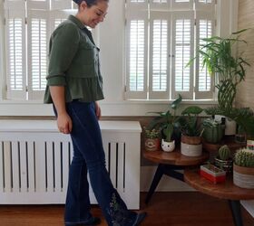 diy embroidered flare jeans