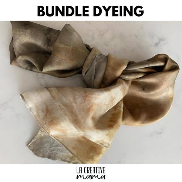 natural bundle dyeing make your own diy scarf