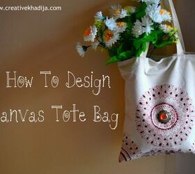 how to paint mandala design on a canvas tote bag