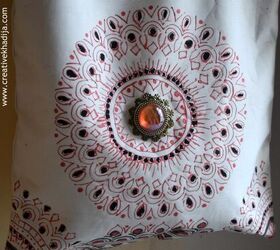 how to paint mandala design on a canvas tote bag