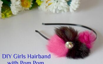 How To Design Girls Hairband With Pom Poms
