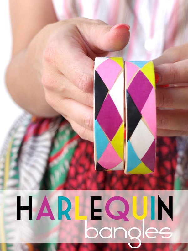 Tutorial Decoupage Bangle How to Make Harlequin Decoupage Bangles | Upstyle