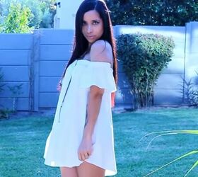 make this fabulous flowy off the shoulder dress in just 2 hours