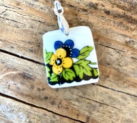 how to make your own unique quirky pendant from crockery, Vintage china pendant