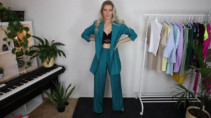 how to wear a teal suit, Style green
