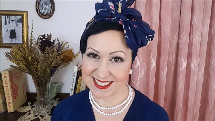 how to tie a vintage 1940 s hair scarf