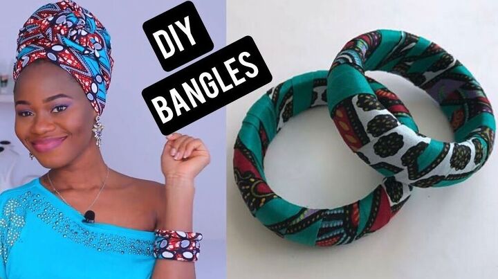 quick and easy fabric bangle diy