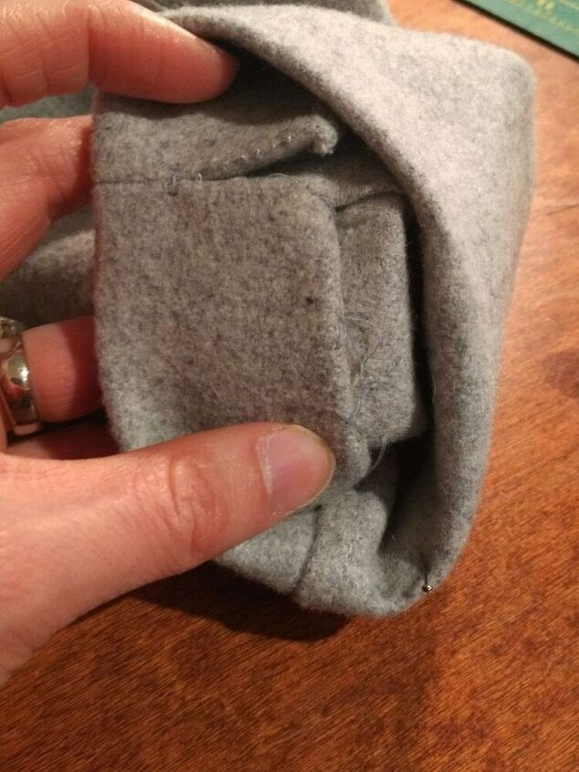 shorten a jacket sleeve, You may have to open the side seam up a little if the sleeve is tapered here