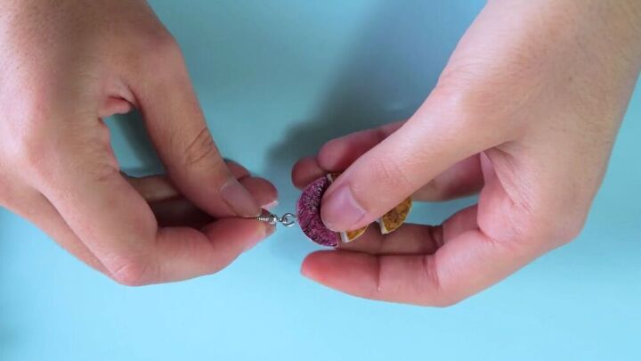 easy wine cork earrings tutorial, Attaching hooks to wine cork earrings
