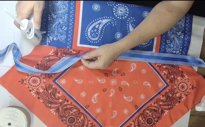 making a diy apron for one dollar