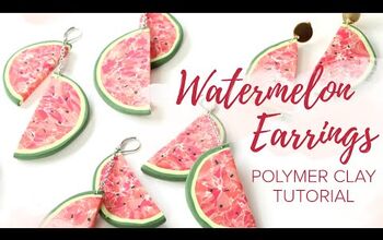 Polymer Clay Watermelon Earrings DIY