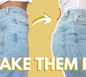 Taking in Jeans at the Waist: How to Make a Pants Waist Smaller Hack ...