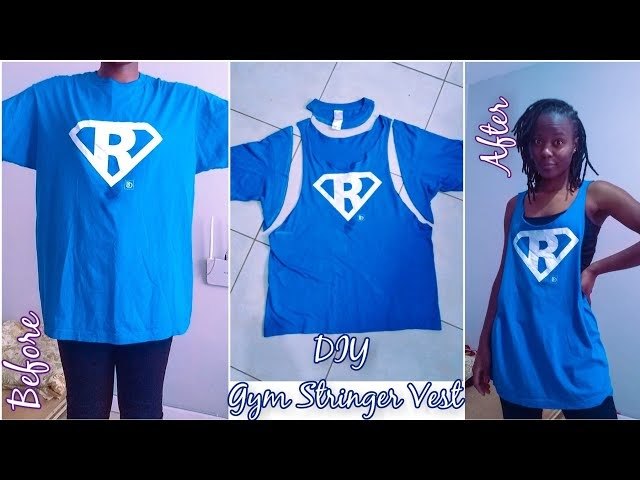 how to make a stringer shirt or gym tank from an old t shirt, How to make a stringer shirt