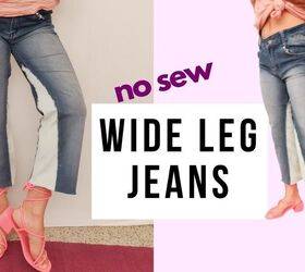 no sew wide leg jeans, DIY wide leg jeans