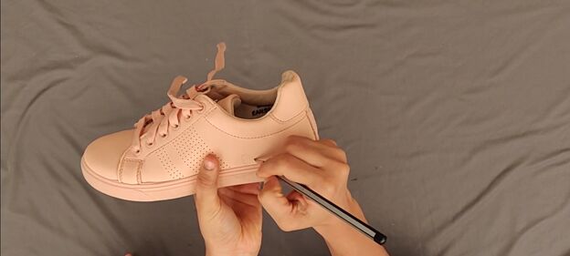 create custom shoes from old sneakers and flip flops, DIY custom shoes