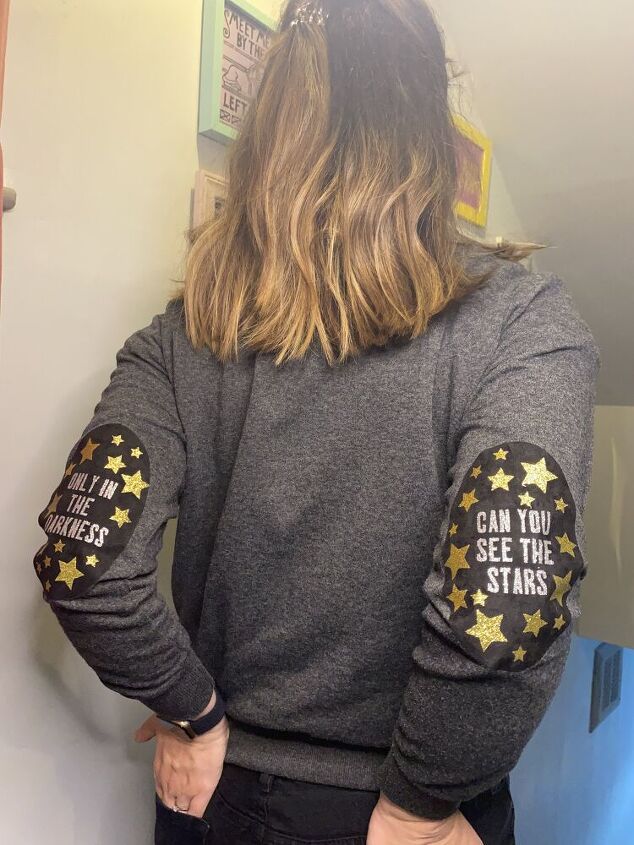 diy quote iron on elbow patches