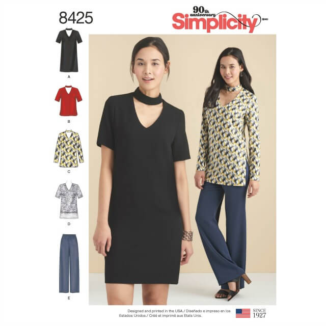 pattern review simplicity 8425 choker cut out top