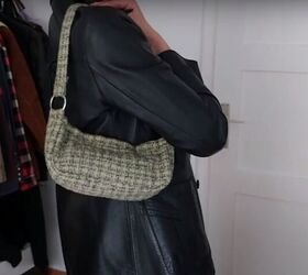 How to Turn a Bouclé Blazer Into a Cute Baguette Bag (Free Pattern)