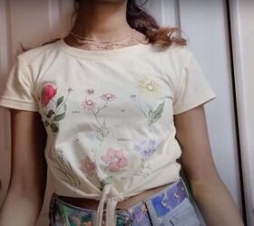 T-Shirt to Tied Crop Top Upcycle