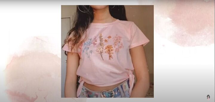 shirt to tied crop top upcycle