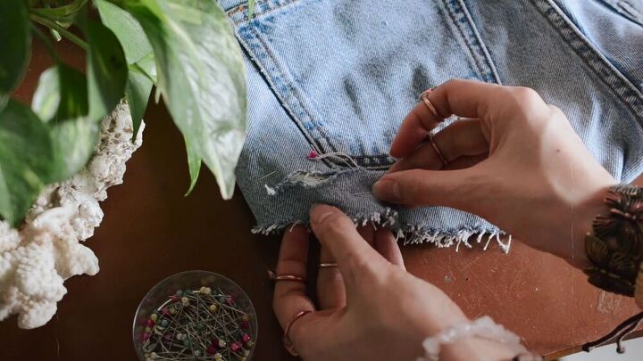 check out this stunning diy denim shorts makeover