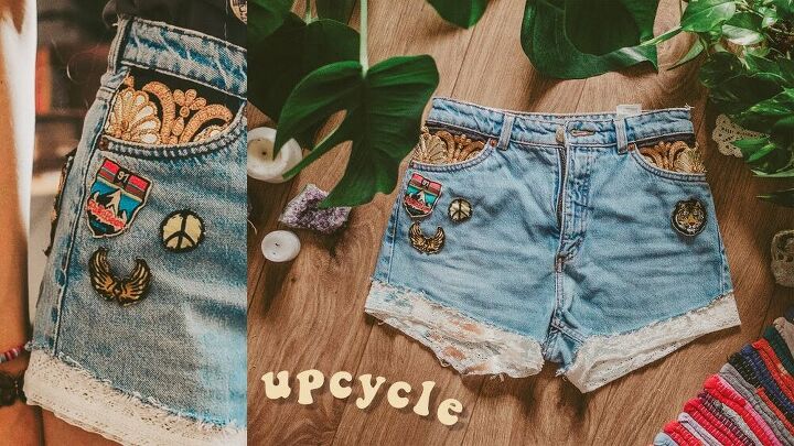 check out this stunning diy denim shorts makeover