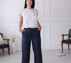 how to wear oversized pants in the summer, Easy wide leg pants style