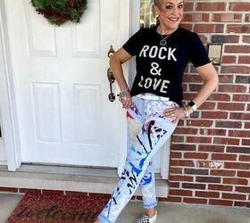 fashion over 50, Vans Paint Splatter Jeans My Closet New York and Company