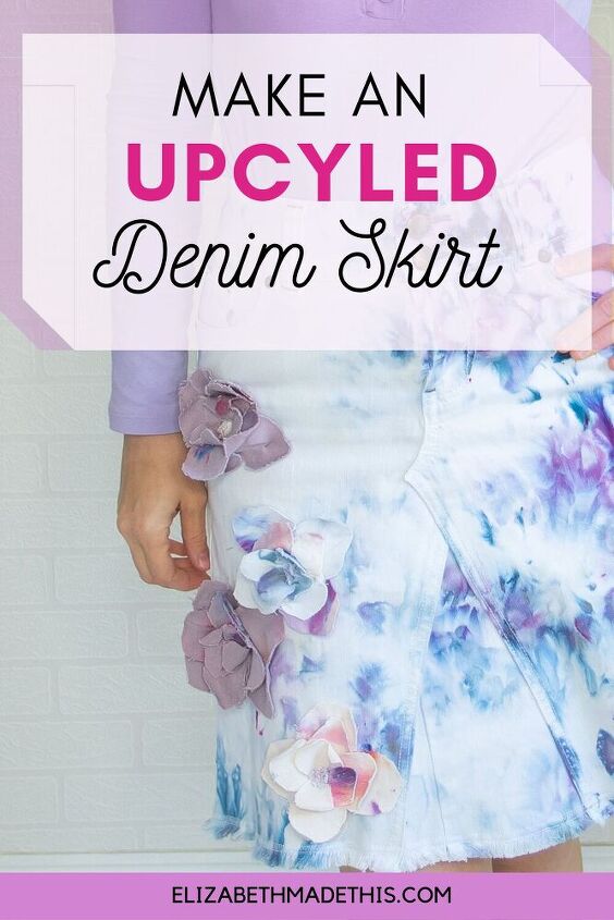 make an upcycled denim skirt transform old jeans