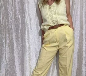 Four Ways to Style Vintage Yellow Trousers