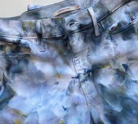 this bizarre tie dye method transforms old white jeans