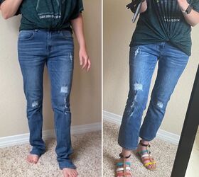 The EASY Way To Update Old Jeans Into Cropped Ankle Jeans
