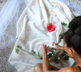 how to make a stunning diy flower gown out of 10 shapewear