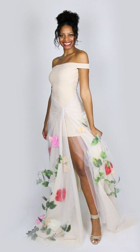 how to make a stunning diy flower gown out of 10 shapewear