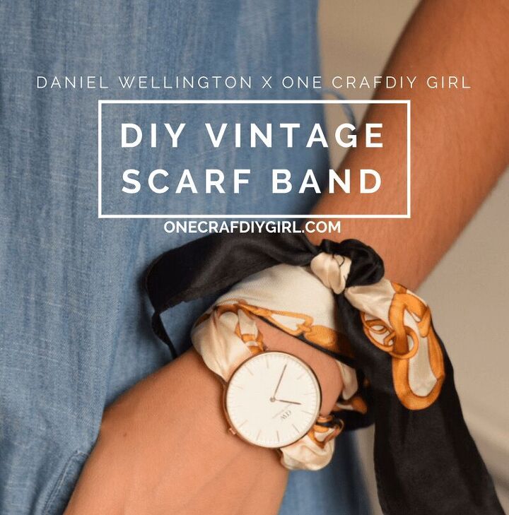 vintage scarf band diy