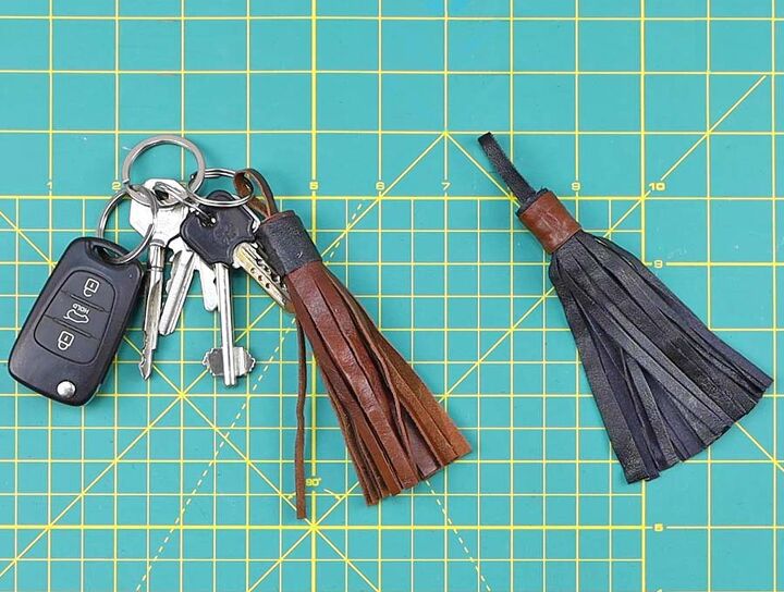 diy leather tassel keychain