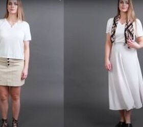 how to style white clothing to appear tall and slim, Look slim in white clothing